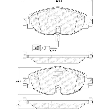 Centric Parts Centric 104.17600 Posi-Quiet Metallic Disc Brake Pad w/Shims-Preferred 104.17600